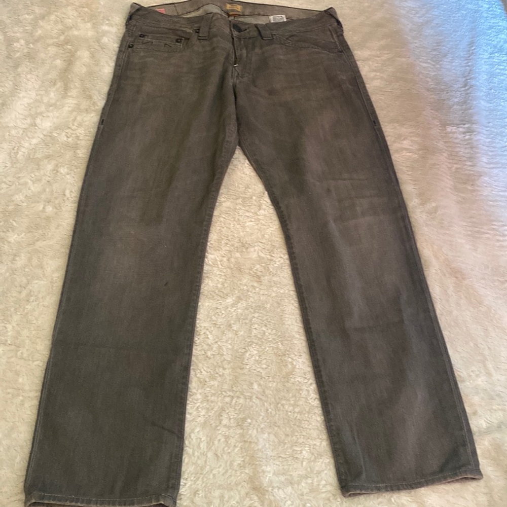 True Religion gray jeans GENO relaxed slim 34x31